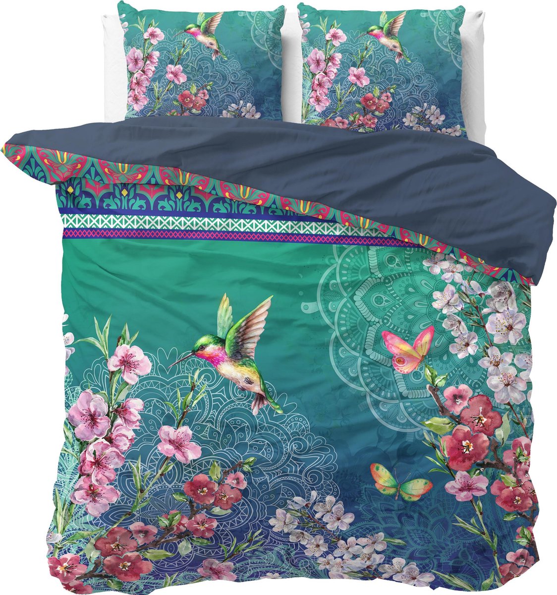 Dreamhouse Brenda Dekbedovertrekset - Lits-Jumeaux - 240x200/220 + 2 kussenslopen 60x70 - Blauw