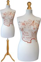 French map paspop met licht bruine sparkling driepoot  44/46