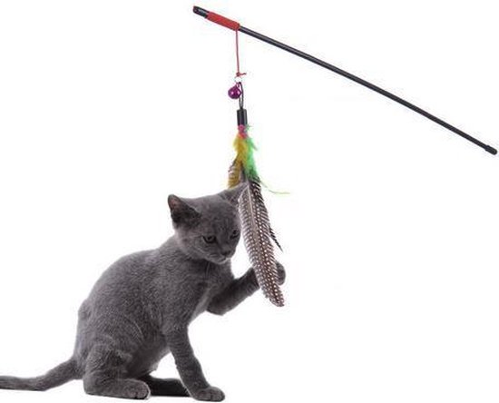 Kattenspeeltje met Veren kopen: Deze 15 zijn Echt leuk! 9 Kattenhengel met veertjes en belletje