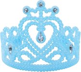Koninginnen/prinsessen tiara blauw
