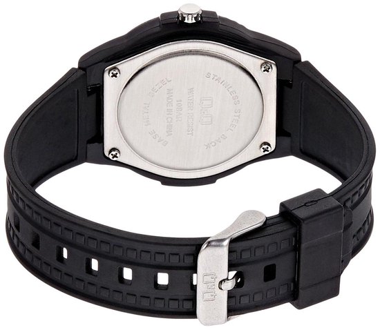 Heren horloge met zwart band-neon wijzers Q&Q-GT44J011Y | bol.com