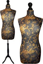 Golden Elite flower paspop met zwarte sparkling driepoot 36/38