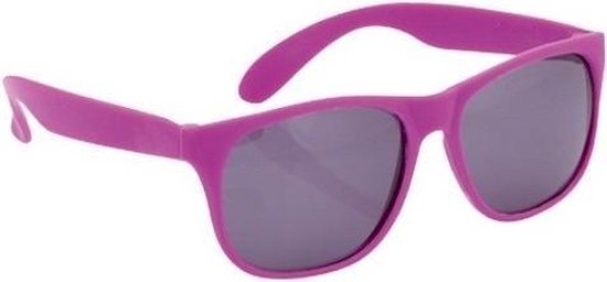 Toppers Voordelige paarse party zonnebrillen - Verkleedbrillen - Voor volwassenen
