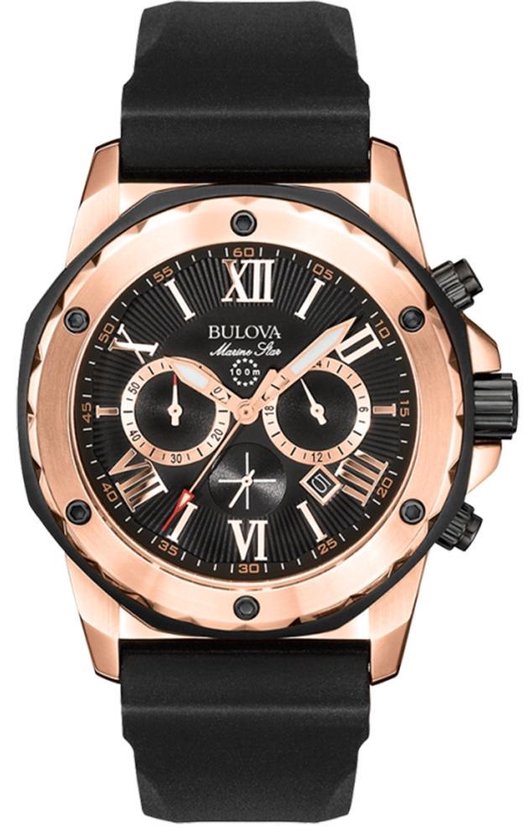Bulova 98B104 Horloge - Siliconen - Zwart - Ø 44 mm | bol.com
