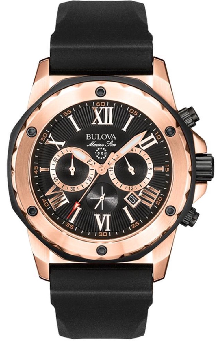 Bulova 98B104 Horloge - Siliconen - Zwart - Ø 44 mm