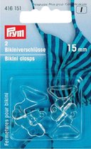 Prym Bikinisluiting - 1 pak van 2 stuks - transparant plastic - sluiting voor bikini aannaaibaar