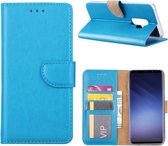 Xssive Hoesje voor Samsung Galaxy S9+ - Book Case - geschikt voor 3 pasjes - Turquoise