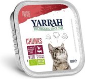 Yarrah Brokjes In Saus - Glutenvrij - Kip & Rund - Kattenvoer - 16 x 100 g