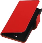 Bookstyle Wallet Case Hoesjes voor Microsoft Lumia 430 Rood