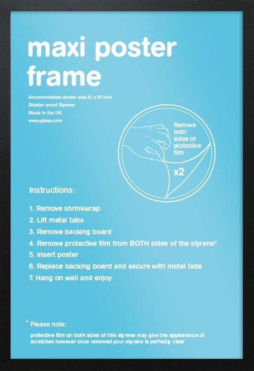Wissellijst - Fotolijst - Posterlijst - A3 - houten zwarte rand - formaat 29.7 x 42 cm - Wanddecoratie