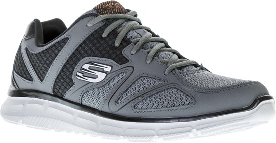 Skechers Verse - Flash Point Sneaker Heren Sneakers - Maat 42 - Mannen - grijs/zwart/oranje