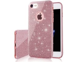 Luxueuze Glitter Hoesje - iPhone 6 6S - Roze - Bling Bling cover - TPU case