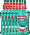 Colgate Plax Fresh Mint Green - Mondwater - 6 x 250ml - Voordeelverpakking