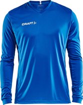 Craft Squad Jersey Solid LS Shirt Heren  Sportshirt - Maat M  - Mannen - blauw/wit