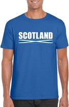 Blauw Schotland supporter t-shirt voor heren L