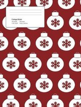 Christmas Snowflake Composition College Ruled Book (7.44 x 9.69) 200 pages V1