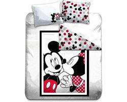 Disney Mickey Mouse Kiss - Housse de couette - Double - 200 x 200 cm - Multi