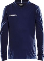 Craft Squad Jersey Solid LS Shirt Junior  Sportshirt - Maat 122  - Unisex - blauw/wit Maat 122/128