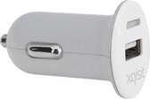 XQISIT USB Autolader Grijs/Wit (2400mAh)
