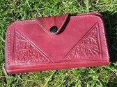 Toetie & Zo Handgemaakte Leren Portemonnee Rood, steenrood, portefeuille, portemonnaie, bohemian, boho