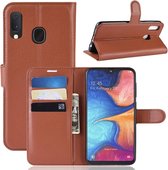 Book Case - Samsung Galaxy A20e Hoesje - Bruin