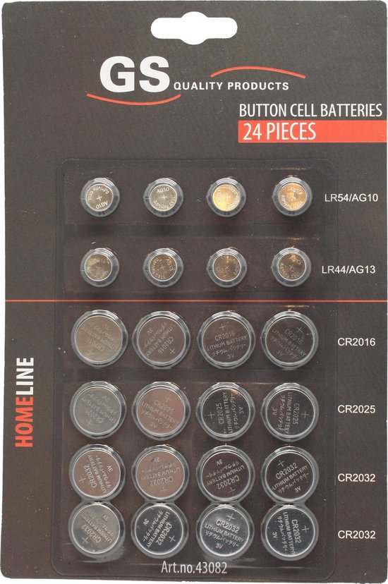 Knoopcel / horloge batterij - 24-delige set - STUNTAANBIEDING | bol.com