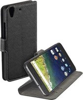 HC zwart book case style Huawei Y6 wallet case Telefoonhoesje