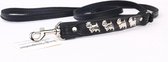 Dog's Companion - Leren hondenriem West Highland Terrier - Lengte: 120cm (8 mm), Kleur: Zwart