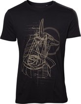 Assassin's Creed Origins Anubis T-Shirt Zwart/Goud