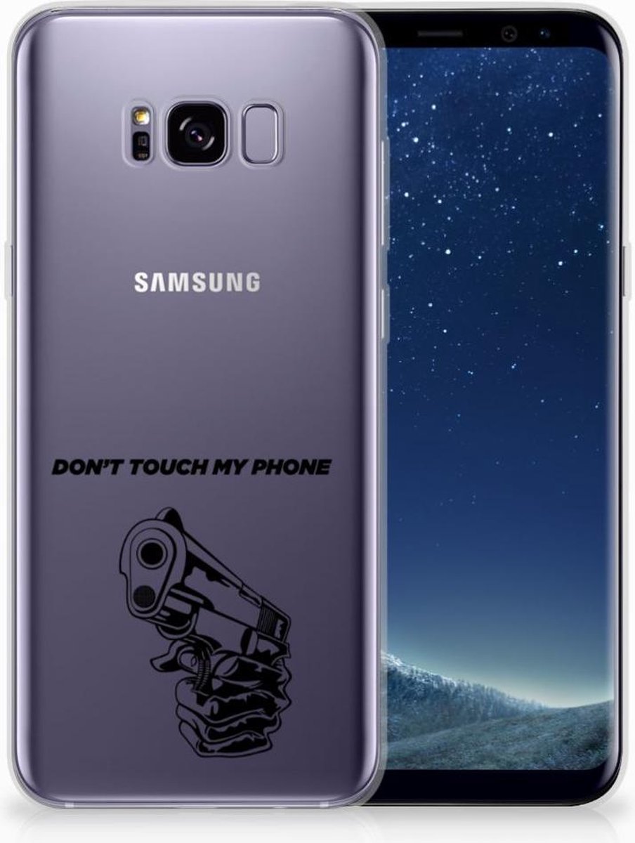Samsung Galaxy S8 Plus Silicone-hoesje Gun Don't Touch My Phone