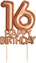 Neviti Glitz & Glamour '16 Happy Birthday' taartopper