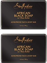 Shea Moisture African Black Soap Bar, 3.5 Oz, Pack of 2