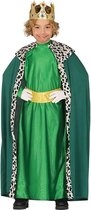 Koning mantel groen verkleedkostuum voor kinderen 10-12 jaar (140-152)