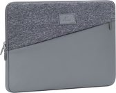 Rivacase Egmont Katoen Sleeve Geschikt voor Laptop 13 inch  - Grijs