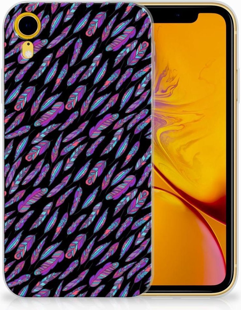 Apple iPhone Xr TPU bumper Feathers Color