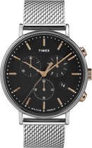 Timex Fairfield Supernova Chronograph TW2T11400 Horloge - Staal - Zilverkleurig - Ø 41 mm