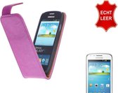 MP Case Washed Leer Classic Hoes voor Galaxy Core i8260 Paars