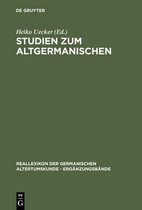 Erg�nzungsb�nde Zum Reallexikon der Germanischen Altertumskunde- Studien Zum Altgermanischen