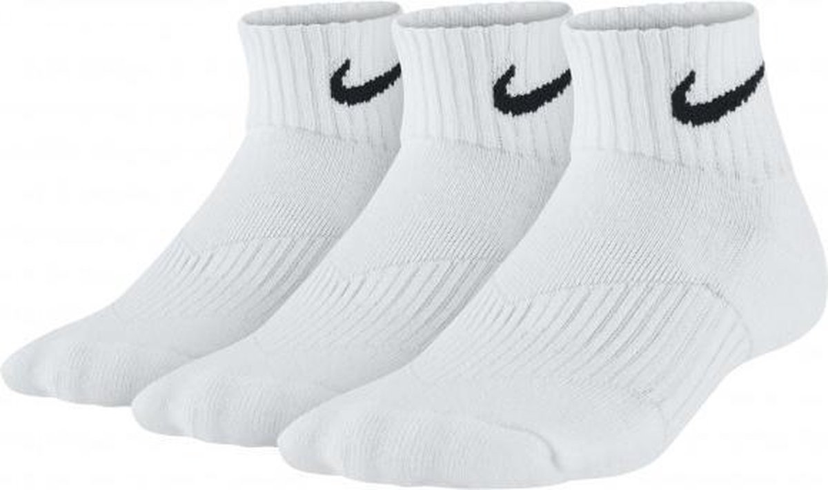 Nike 3PPK Yth Ctn Socks SX4722-101 Unisex Sportsokken Wit