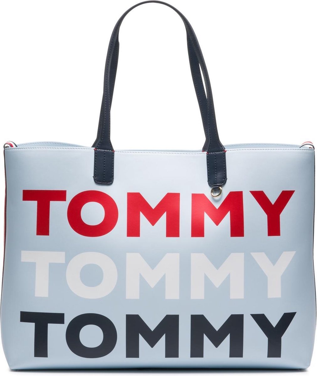 Uitgang vroegrijp Tenslotte Lichtblauwe Omkeerbare Shopper Tas Tommy Hilfiger Iconic Dames OS | bol.com