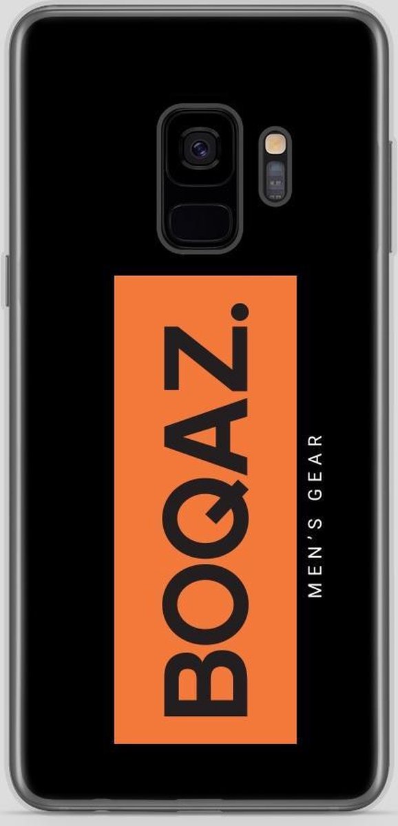 BOQAZ. Samsung Galaxy S9 hoesje - Labelized Collection - Orange print BOQAZ