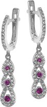 Orphelia Silver 925 Zo-7045 Earring Zirconium /Red Cz