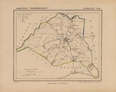 Historische kaart, plattegrond van gemeente oss in Noord Brabant uit 1867 door Kuyper van Kaartcadeau.com