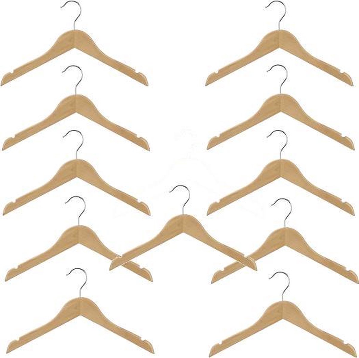 Set van 10 kinder kledinghangers van 35 cm breed voor grotere kinderkleding