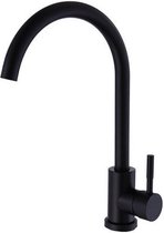 Keukenkraan model 8600 Black, Mengkraan, RVS 304, 38cm, Kleur Mat Zwart