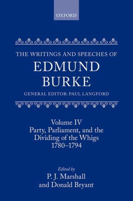 The Writings and Speeches of Edmund Burke - cover