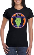 Halloween Halloween heksje t-shirt zwart dames - Halloween kostuum L
