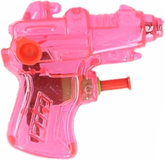 Mini waterpistool roze 7 cm