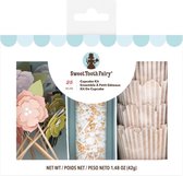 American Crafts - Cupcake kit - 25 pieces - Sweet Tooth Fairy - Floral