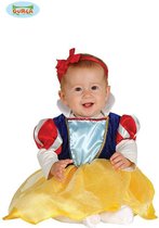 Guirca - Sneeuwwitje Kostuum - Mini Sneeuwwitje Prinses Baby - Meisje - blauw,rood,geel - 1 - 2 jaar - Carnavalskleding - Verkleedkleding